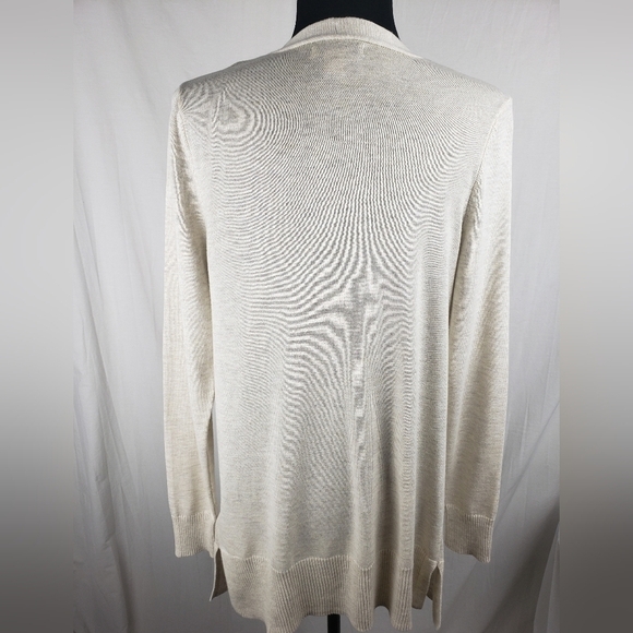 Amazon Essential Beige Long Sleeve Open Front Cardigan Sz XS - Picture 5 of 10